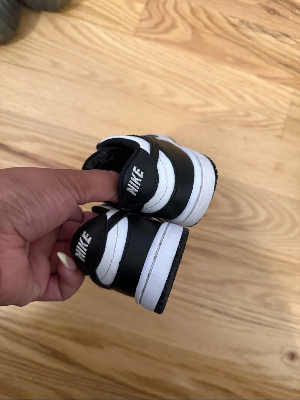 Nike Kids Black and White Low-Top Sneakers